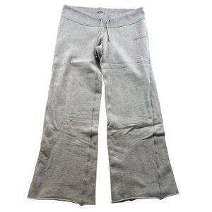Abercrombie & Fitch Womens Sweatpants Small Flare Leg Gym Issue Raw Hem Gray